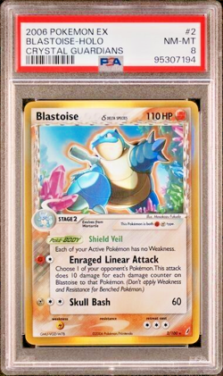 Pokemon PSA 8 Blastoise Delta Species #2 Holo Ex Crystal Guardians 2006 English - Image 2