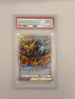 Pokemon TCG Moltres Zapdos & Articuno GX Promo SM210 PSA 10 - Image 1