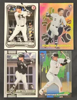 Munetaka Murakami RC Lot 2026 Topps Finest, Bowman Chrome, Series 2 White Sox - Image 1