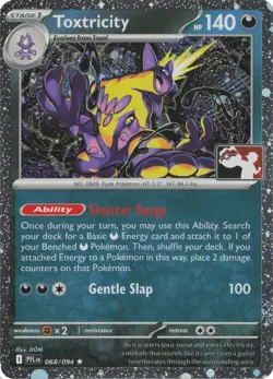 TOXTRICITY (COSMOS HOLO) 068/094 RARE PRIZE PACK SERIES CARDS NM/M POKEMON - Image 3