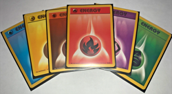 1999 BASE SET POKEMON ENERGY CARDS ALL 6 ORIGINAL (#97- #102) Vintage - Image 1