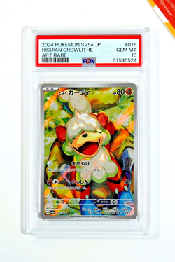 Pokemon PSA 10 Hisuian Growlithe #075 SV5a Art Rare 2024 Japanese - Image 1