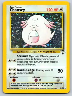 Chansey Holo Rare Base Set 2 003/130 LP Pokemon Card TCG - Image 1