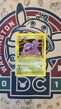 Muk 28/62 1st Edition Rare Fossil WOTC Non-Holo Pokemon Card - Lightly Played - Image 1