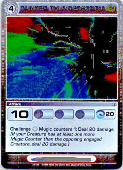 Chaotic TCG Card Tainted Thunderstorm Rise Of The Oligarch First Ed Rare Attack - Image 1