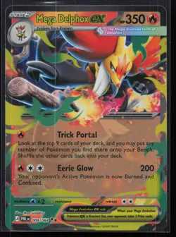 Mega Delphox ex 008/084 ME05: Pitch Black Pokemon TCG Card - Image 1