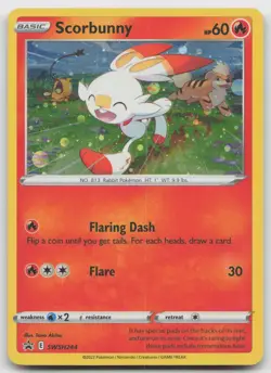 Scorbunny - (Cosmos Holo) SWSH: Sword & Shield Promo Cards SWSH244 NM - Image 1