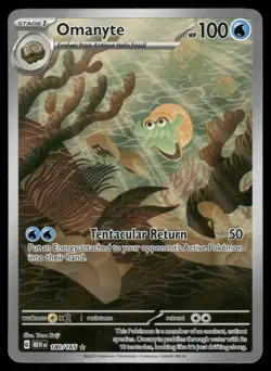 Pokemon Cards Omanyte 180/165 Holo 151 Illustration Rare NM *2 - Image 1