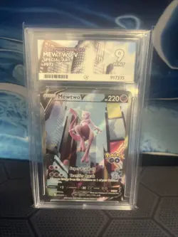Mewto V Special Art Pokemon Go 72 ACE 9 2022 Graded Card - Image 1