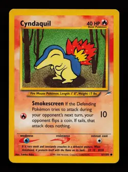 Cyndaquil 61/105 Unlimited Common Neo Destiny Pokemon Cards - Image 1