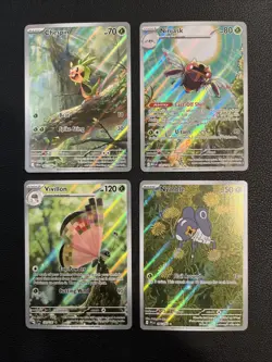 🍃 Pokemon 4 Card IR Lot - Chespin 087, Ninjask 137, Vivillon 193, Nymble 096 - Image 1