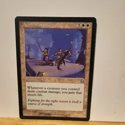 Noble Purpose LP Light Play Mercadian Masques MTG - FREE SHIPPING - Image 1
