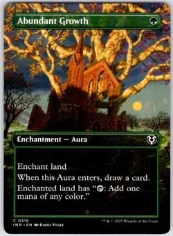 Abundant Growth (Borderless) 315 Innistrad Remastered Magic: The Gathering NM - Image 1