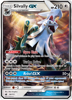SILVALLY GX 90/111 HOLO GX RARE CRIMSON INVASION NM/M POKEMON - Image 3