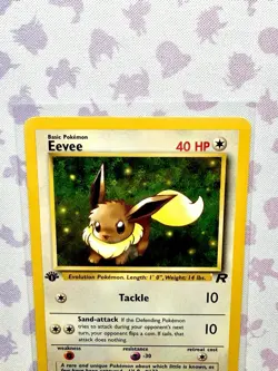Eevee 55/82 - Team Rocket 1st Edition Rare Regular Eng 40 HP 2000 WOTC - LP - MP - Image 3