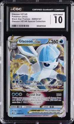 2022 POKEMON #SWSH197 GLACEON VSTAR CGC 10 GEM MINT - Image 1