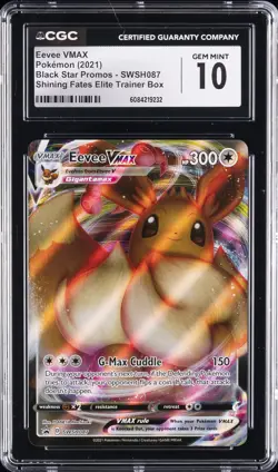 2021 POKEMON BLACK STAR PROMOS - SHINING FATES ETB EEVEE VMAX CGC 10 GEM MINT - Image 1