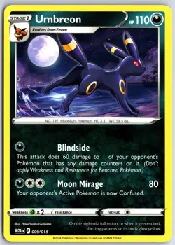 Pokemon Umbreon 009/015 Promo McDonald's Promos 2024 NM - Image 1