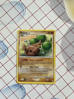 Pokemon TCG Bonsly 71/130 Diamond & Pearl 2007 Common Regular English Basic 40HP - Image 2