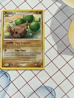 Pokemon TCG Bonsly 71/130 Diamond & Pearl 2007 Common Regular English Basic 40HP - Image 5
