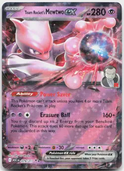 Team Rocket's Mewtwo ex 079/217 Double Rare Ascended Heroes Pokemon Near Mint - Image 1