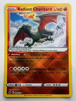 Radiant Charizard 020/159 Radiant Rare Crown Zenith Pokemon Holo Near Mint - Image 1