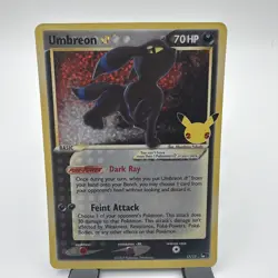 Pokemon TCG Umbreon Gold Star Celebrations Classic Collection 25th Anniversary - Image 1