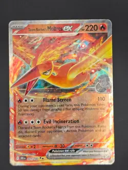 Team Rocket's Moltres ex 031/182 Double Rare Destined Rivals Pokemon Holo NM - Image 1