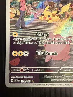 Pikachu 173/165 Illustration Rare 151 Pokemon Holo Near Mint - Image 5
