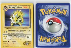 LT. SURGE'S JOLTEON 28/132 RARE GYM CHALLENGE POKEMON UNLIMITED LP - Image 3