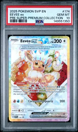 2025 POKEMON SVP EN-SV BLACK STAR PROMO #174 EEVEE EX PSA 10 - Image 1