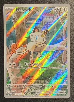 Meowth Full Art IR 106/094 Pokemon TCG Phantasmal Flames Illustration Rare NM* - Image 1