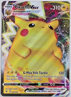 Pikachu VMAX 044/185 Full Art Ultra Rare Vivid Voltage Pokemon Holo NM - Image 1