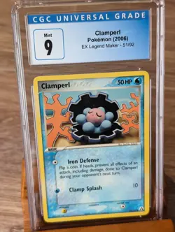 2006 Pokemon Ex Legend Maker Clamperl #51 CGC Mint 9 - Image 1
