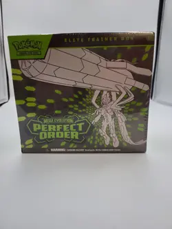 POKEMON TCG: Mega Evolution—Perfect Order Elite Trainer Box, Sealed Box is Worn - Image 1