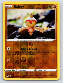 Baltoy 093/195 Common Silver Tempest Pokemon Reverse Holo Near Mint - Image 1