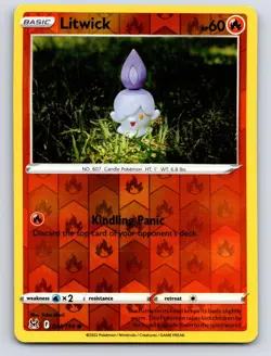 Litwick 024/196 Common Lost Origin Pokemon Reverse Holo Near Mint - Image 1