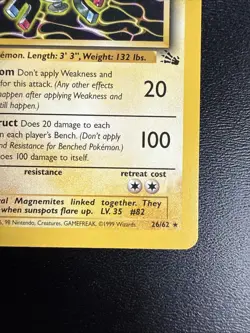 FREE SHIPPING Magnetron 1st Edition No. 26 Pokemon Fossil Non Holo - Image 4