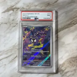 Pokemon 2024 Gastly 177/162 Illustration Rare Temporal Forces PSA 9 - Image 1