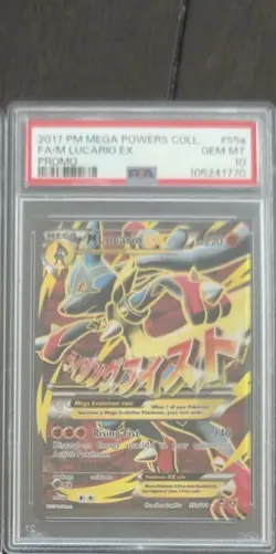 Pokemon M Lucario EX Full Art 55a/111 Mega Powers Collection, Gem Mint PSA 10 - Image 1