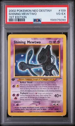 2002 POKEMON NEO DESTINY 1ST EDITION #109 SHINING MEWTWO PSA 4 - Image 1