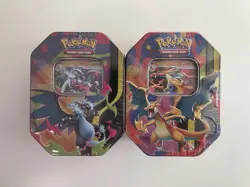 Pokemon Mega Glurak X & Y ex Tin Box Bundle Deutsch OVP Sealed 2er Set - Image 1