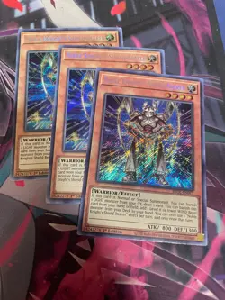 YUGIOH - NOBLE KNIGHT'S SHIELD BEARER X3 - SECRET RARE - 1ST ED - NM - BROL - Image 1