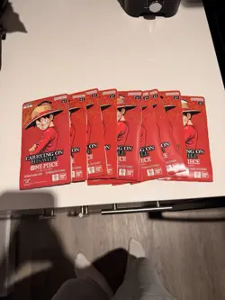 One Piece TCG OP-13 Carrying On His Will Sleeved Booster Pack Lot of 10 SEALED - Image 1