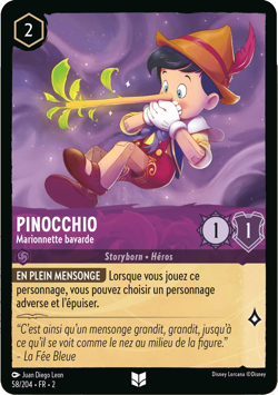 Disney Card Lorcana Chapter 2 Pinocchio Talking Puppet 58/204 Uncommon - Image 1
