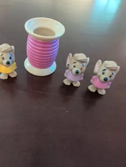 RARE Vintage The Disney Store Cinderella Baby Mouse Playset Mice Only - Image 4