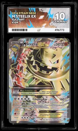 ACE 10 M Steelix EX (Full Art) Holo Ultra Rare XY - Steam Siege 109/114 - Image 1