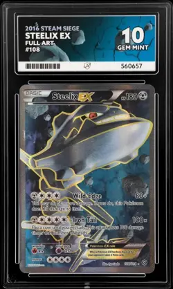 ACE 10 Steelix EX (Full Art) Holo Ultra Rare XY - Steam Siege 108/114 - Image 1