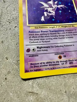 Pokemon Haunter 6/62 Holo Rare Fossil Unlimited WOTC 1999 Vintage TCG Card - Image 2