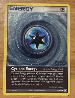 Cyclone Energy Unseen Forces 99/115 Reverse Holo Stamped HP/DMG +1 Bonus Card - Image 3